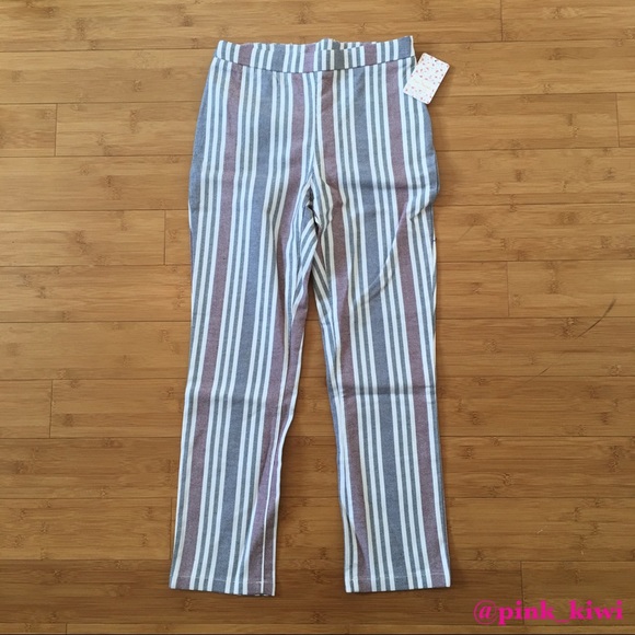 Free People Stripe Mod Linen Blend Trouser - Picture 2 of 9